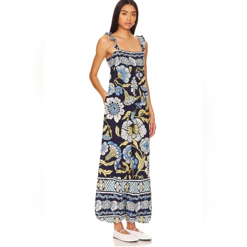 Free People Bali Albright jumpsuit NWT in navy combo size Small